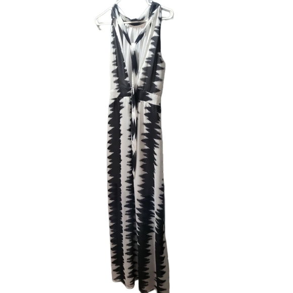 Xtaren Maxi dress black & white print Size L - Picture 4 of 8